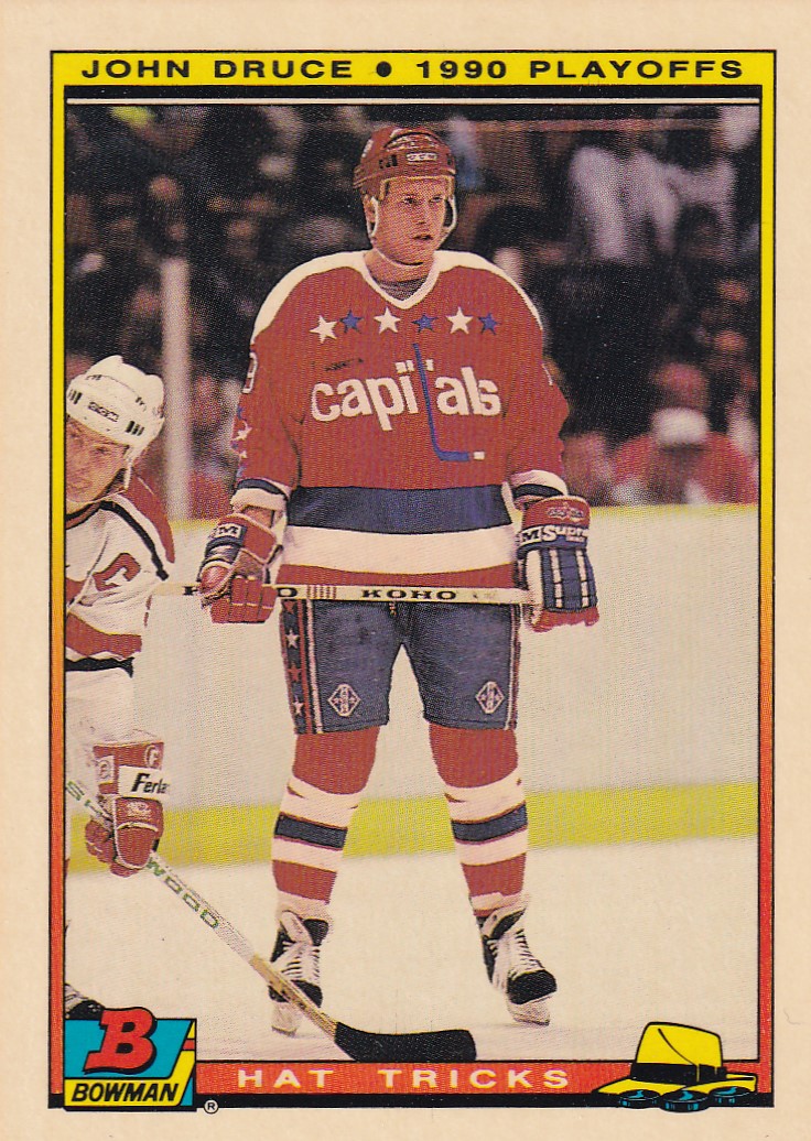 90-91 Bowman - John DRUCE č. 16 of 22 Hat Trick