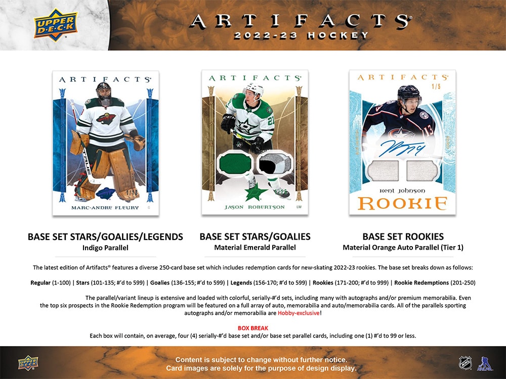 2022-23 NHL Artifacts Retail balíček
