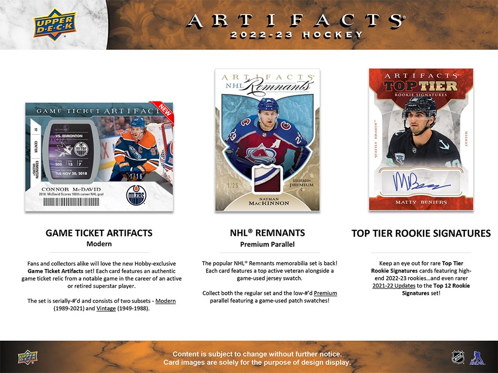 2022-23 NHL Artifacts Retail balíček