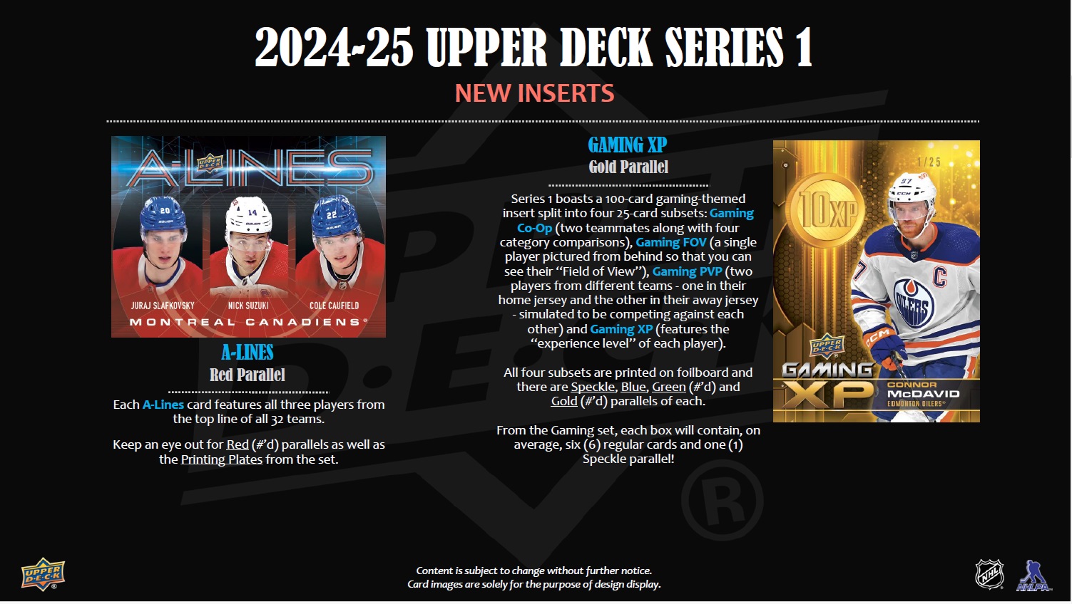 2024-25 NHL Upper Deck Series 1 Hobby Box