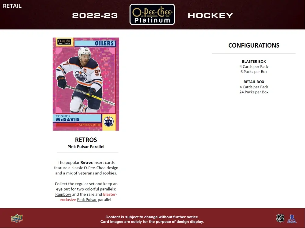 2022-23 O-Pee-Chee PLATINUM Blaster Box