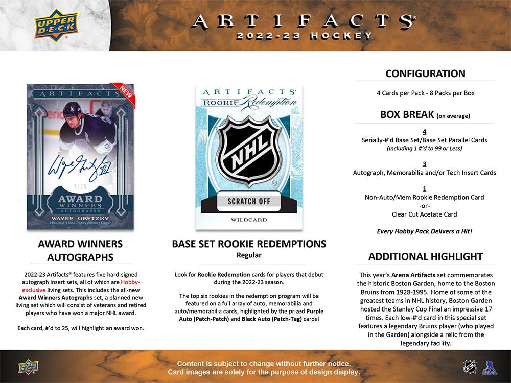 2022-23 NHL Artifacts Retail balíček