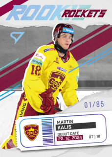 25-26 TIPSPORT LIGA - Martin KALIS č. RR-06 Rookie Rockets Bright Blue x/85