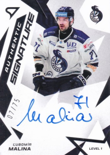 25-26 TIPSPORT LIGA - Ľubomír MALINA č. SL1-LM Authentic Signature 07/75