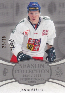 24-25 Český hokej - Jan KOŠŤÁLEK č. BHG-04 Platinum x/25
