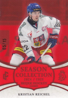 24-25 Český hokej - Kristian REICHEL č. BHG-17 Red x/15
