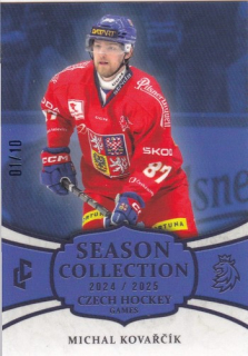 24-25 Český hokej - Michal KOVAŘČÍK č. CHG-24 Blue x/10