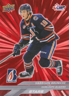 24-25 CHL - Harrison BRUNICKE č. 334 Stars Red Outburst x/25