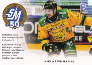 24-25 Blueline - Niklas FRIMAN no. ILVES-2/6 Match Card