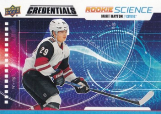 Barrett HAYTON 19-20 UD Credentials č. RS-27 Rookie Science