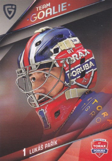 25-26 GOAL CARDS - Lukáš PAŘÍK č. TG-20 Team Goalie Parallel x/15