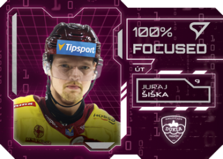 25-26 TIPSPORT LIGA - Juraj ŠIŠKA č. FS-13 100% Focused
