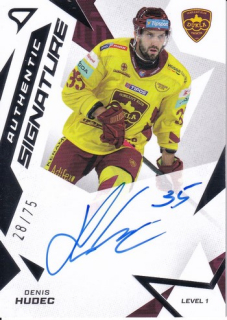 25-26 TIPSPORT LIGA - Denis HUDEC č. SL1-DH Authentic Signature 28/75