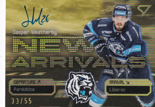 25-26 TELH - Jesper WEATHERBY č. NAS-JW New Arrivals Auto 33/55