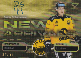 25-26 TELH - Quinn SCHMIEMANN č. NAS-QS New Arrivals Auto 31/55