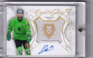 25-26 TELH - Filip PYROCHTA č. CG-FP Crest of Glory Gold Auto 01/15