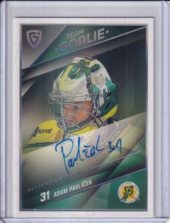 25-26 GOAL CARDS - Adam PAVLÍČEK č. SG-04 Team Goalie Auto 08/10