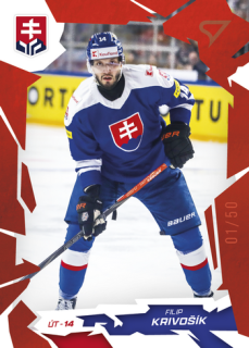 2026 Hokejové Slovensko - Filip KRIVOŠÍK č. 32 Red x/50