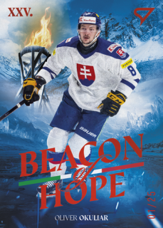 2026 Hokejové Slovensko - Oliver OKULIAR č. BH-20 Beacon of Hope Fire Red x/25
