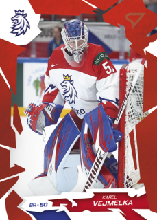 2026 Hokejové Česko - Karel VEJMELKA č. 02 Red