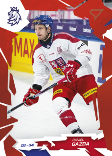 2026 Hokejové Česko - Daniel GAZDA č. 08 Red