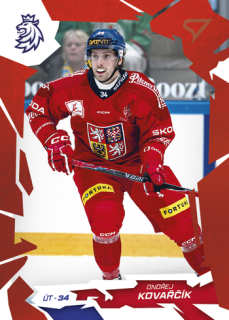 2026 Hokejové Česko - Ondřej KOVAŘČÍK č. 38 Red