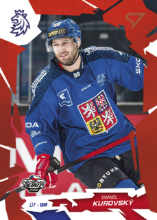 2026 Hokejové Česko - Daniel KUROVSKÝ č. 40 Red
