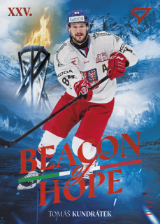 2026 Hokejové Česko - Tomáš KUNDRÁTEK č. BH-09 Beacon of Hope Red x/25