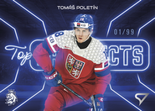 2026 Hokejové Česko - Tomáš POLETÍN č. TP-31 Top Prospects Blue x/99