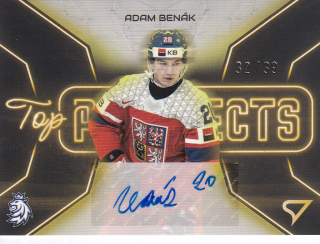 2026 Hokejové Česko - Adam BENÁK č. TPS-AB Top Prospects Auto 37/39