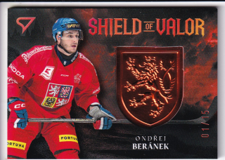 2026 Hokejové Česko - Ondřej BERÁNEK č. SV-OB Shield of Valor Bronze 01/15