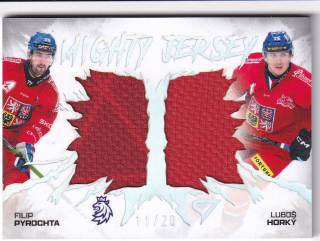2026 Hokejové Česko - Filip PYROCHTA & Luboš HORKÝ č. MJD-PH Mighty Jersey Dual 11/20