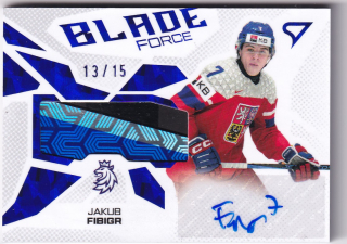 2026 Hokejové Česko - Jakub FIBIGR č. BFS-JF Blade Force Auto 13/15