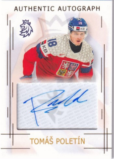 25-26 Český hokej - Tomáš POLETÍN č. U20-AA18 Autograph 17/17