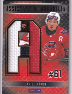 25-26 GOAL Cards - Daniel RÁKOS č. CA-33 Assistant Memorabilia 10/15