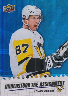 25-26 UD Extended - Sidney CROSBY č. UA-6 Understood the Assignment