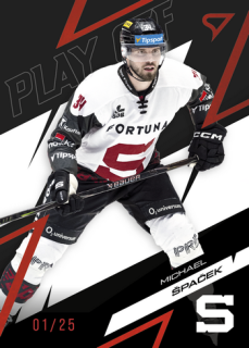 25-26 TELH Play Off - Michael ŠPAČEK č. 18 Ruby Red x/25
