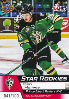 25-26 UD CHL - Ben HARVEY č. 358 Stars Exclusives x/100