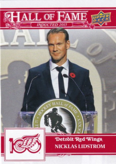25-26 Detroit 100 Years - Nicklas LIDSTROM č. 124 Hall of Fame