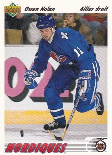 91-92 Upper Deck French - Owen NOLAN č. 367