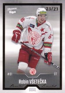 22-23 GOAL Cards - Robin VŠETEČKA č. 112 GOLD x/23