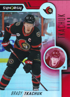 22-23 UD Synergy - Brady TKACHUK č. 30 RED BOUNTY