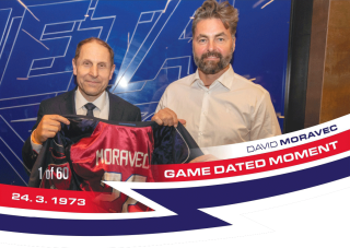2023 MK Národní tým - David MORAVEC č. 120 Game Dated Moment Die-Cut 1of60