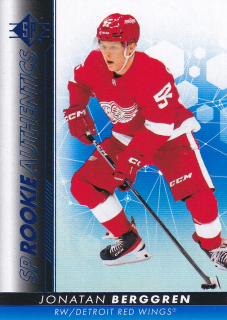 22-23 SP Hockey - Jonatan BERGGREN č. 138 (RC) SP ROOKIE AUTHENTIC