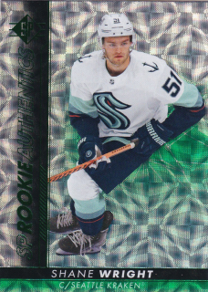 22-23 SP Hockey - Shane WRIGHT č. 101 (RC) SP ROOKIE AUTHENTIC GREEN PATTERNED