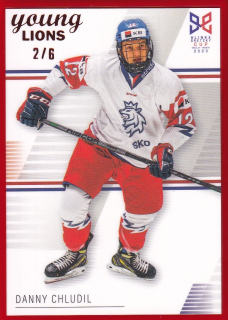 YOUNG LIONS U18 HLINKA/GRETZKY CUP 2023 - Danny CHLUDIL č. 14 Frame Red x/6