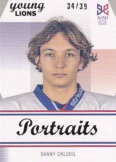 YOUNG LIONS U18 HLINKA/GRETZKY CUP 2023 - Danny CHLUDIL č. P-14 PORTRAITS Rainbow x/39