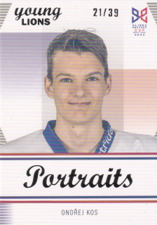 YOUNG LIONS U18 HLINKA/GRETZKY CUP 2023 - Ondřej KOS č. P-22 PORTRAITS Rainbow x/39