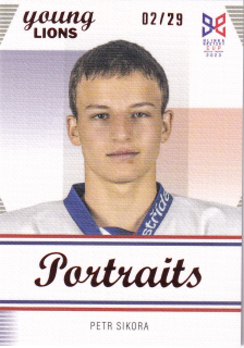 YOUNG LIONS U18 HLINKA/GRETZKY CUP 2023 - Petr SIKORA č. P-20 PORTRAITS Canvas x/29