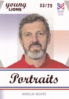 YOUNG LIONS U18 HLINKA/GRETZKY CUP 2023 - Jaroslav NEDVĚD č. P-24 PORTRAITS Canvas x/29
